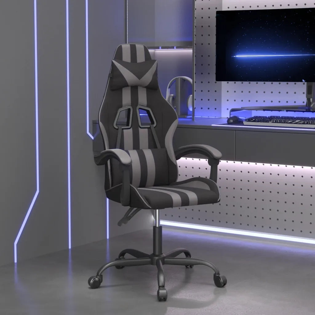 Sedia da Gaming Nera e Grigia in Similpelle 3143822