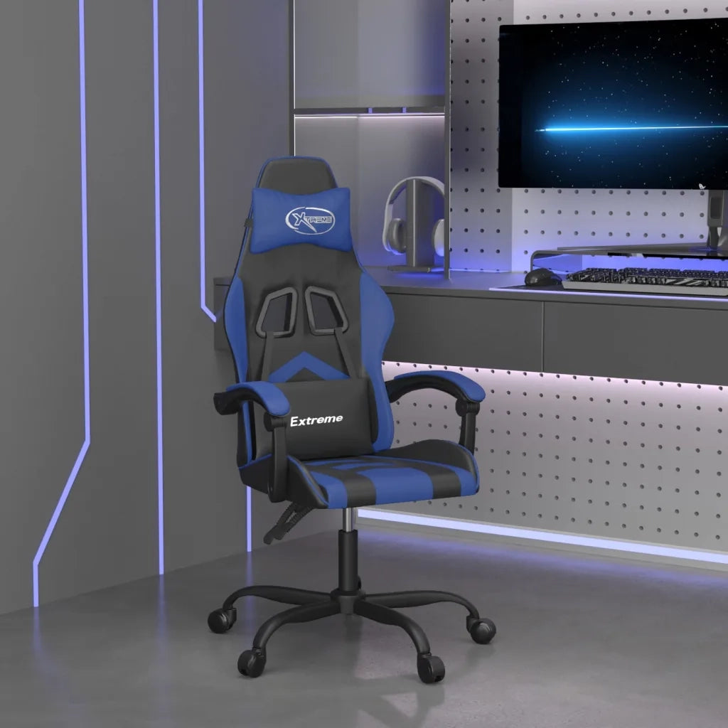 Sedia da Gaming Nera e Blu in Similpelle 3143890
