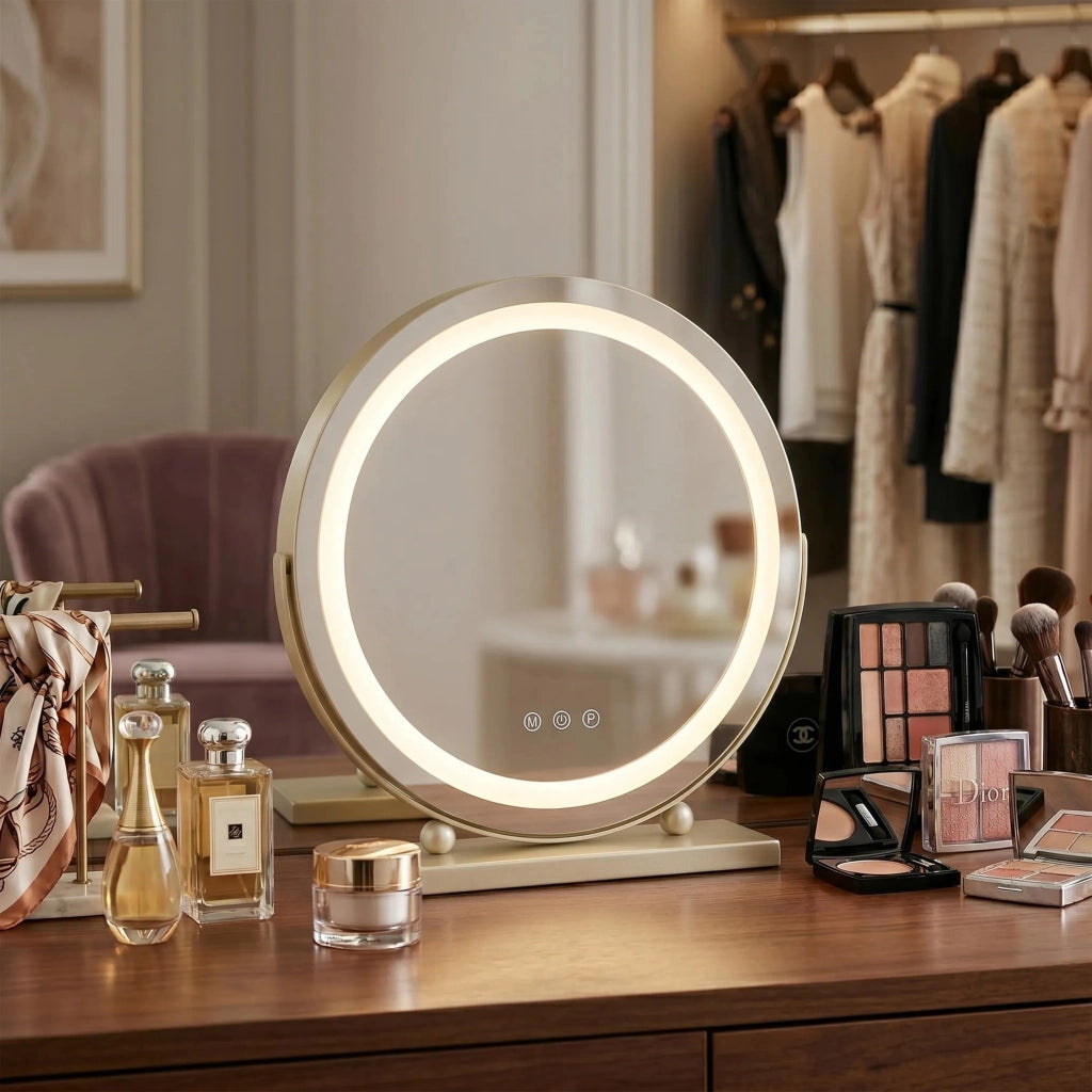 Specchio Led Make-up L.gold 40 Cm