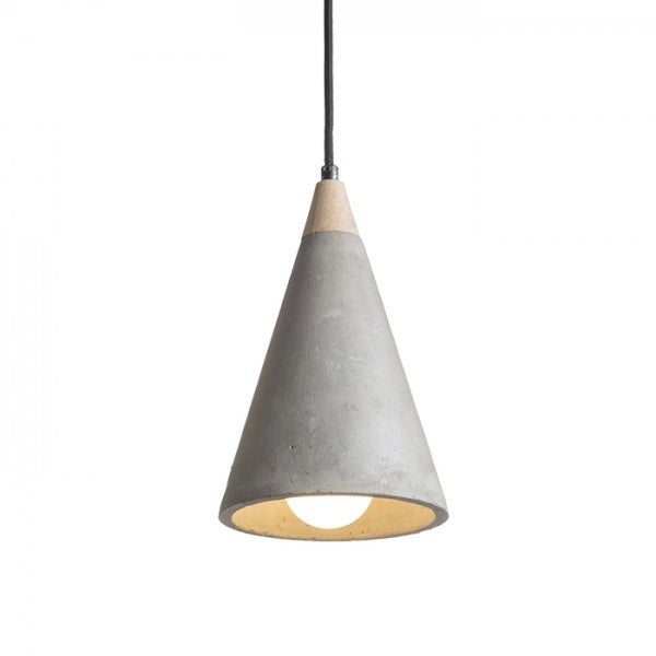 Lampadario Lampada HEIDI a sospensione calcestruzzo/legno 230V E27 28W