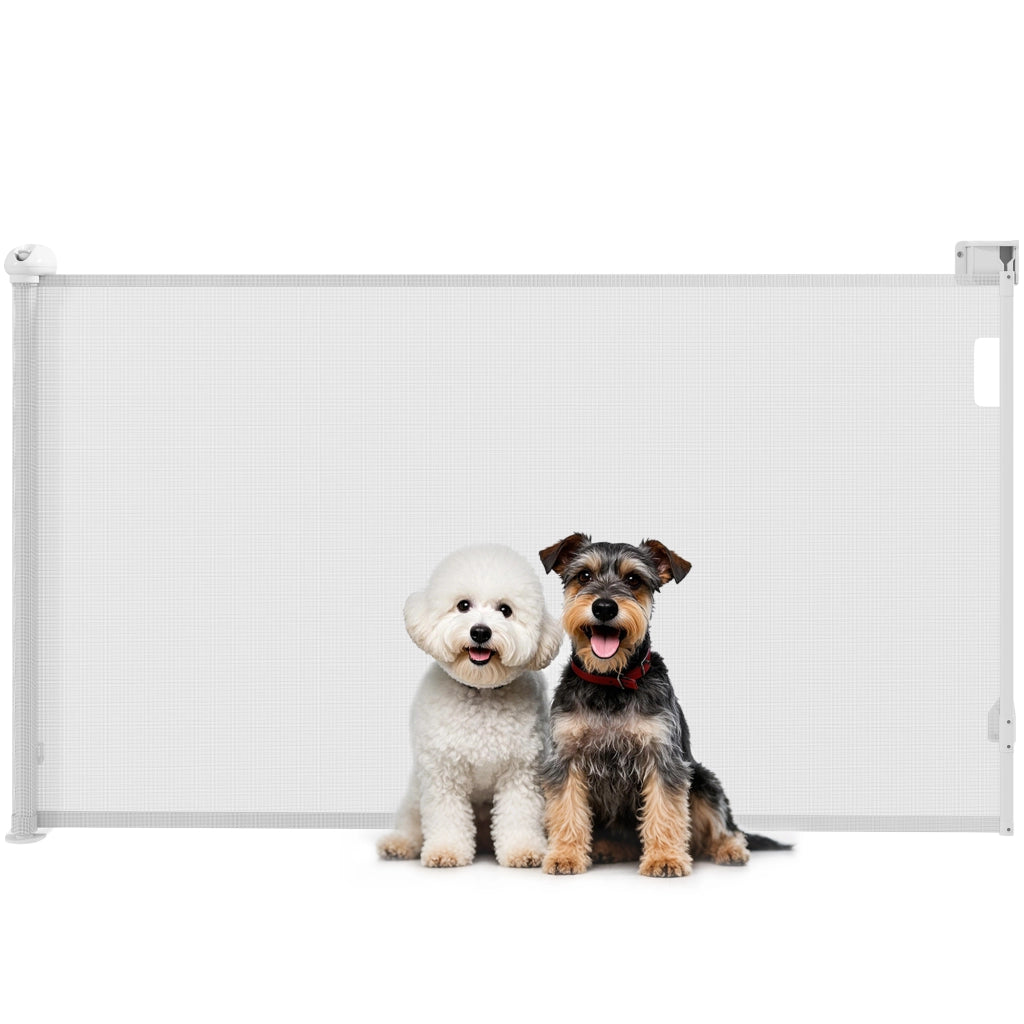 Barriera retrattile per cani ¨C zephmum ¨C bianco 149 cm
