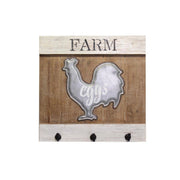 Appendino legno gallina 3 posti cm 40x40x7,5