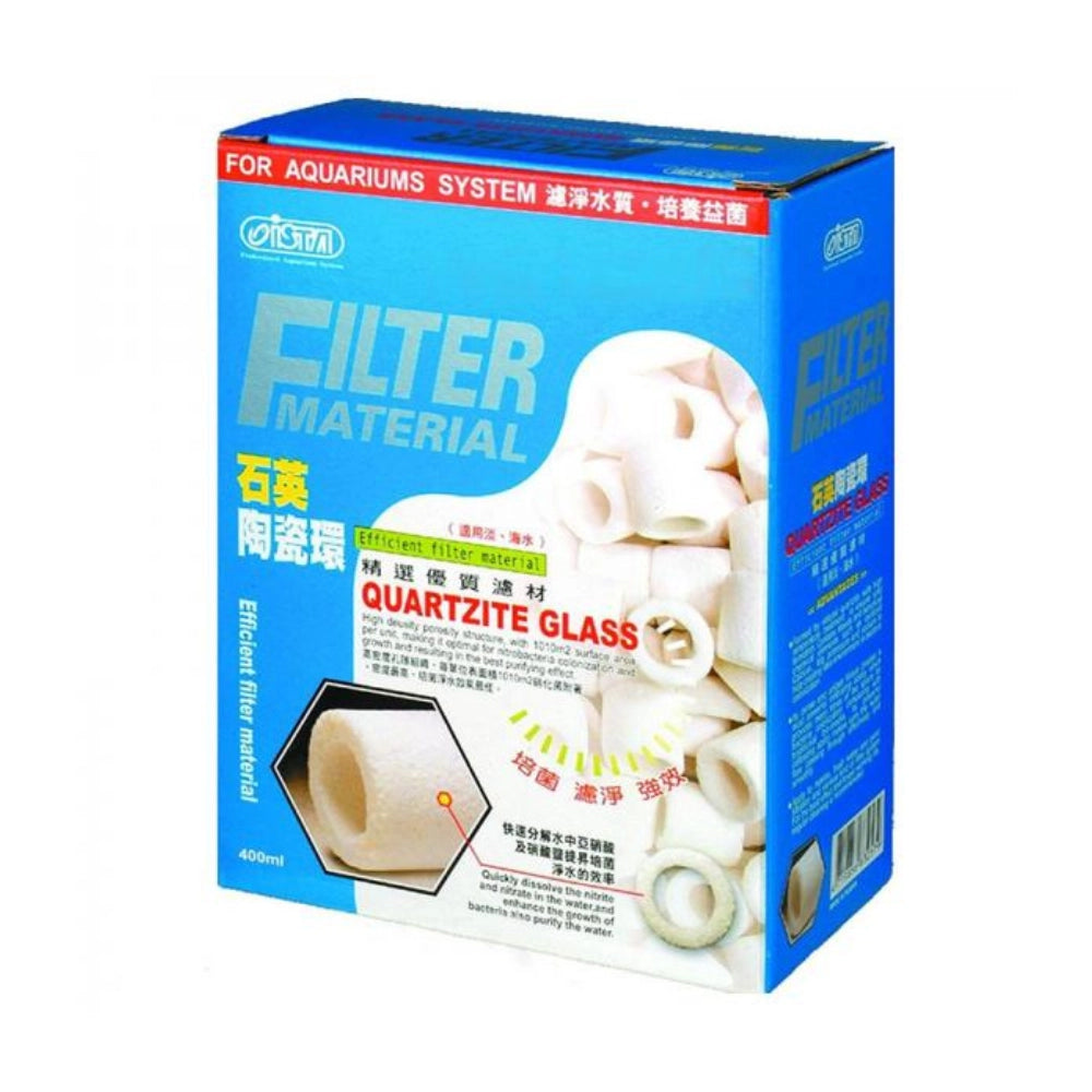 Ista Filter Material Mini Quartzite Glass 400ml - mini cannolicchi in vetro sinterizzato