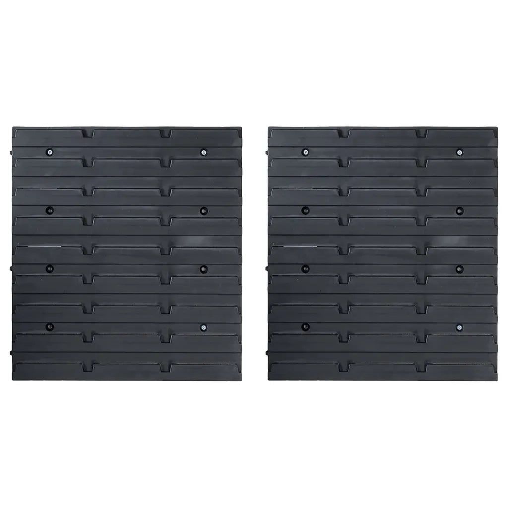 Kit Contenitori 71 pz con Pannelli a Parete Rosso e Nero 150810