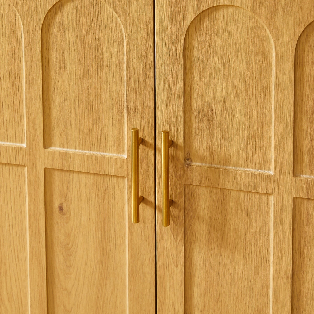 Credenza Vetrina con Ante ¨C Xylo ¨C Legno Naturale, Mobile TV Soggiorno 169x40x80 cm