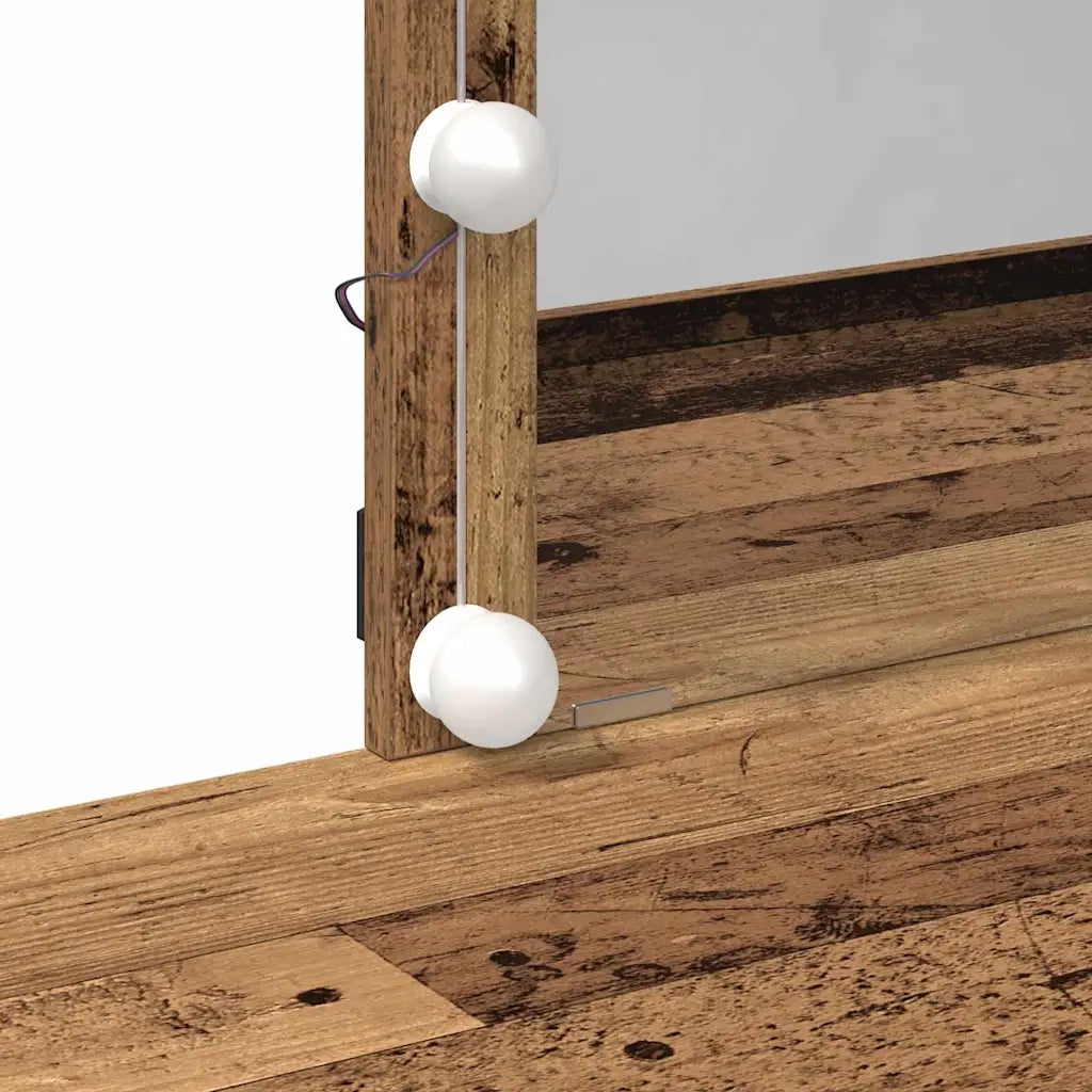 Tavolo da Trucco con cassetto Legno vecchio 100 x 40 x 130 cm 868840