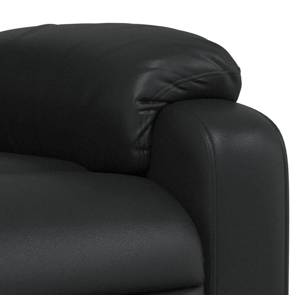 Poltrona Reclinabile Nera in Similpelle 373434