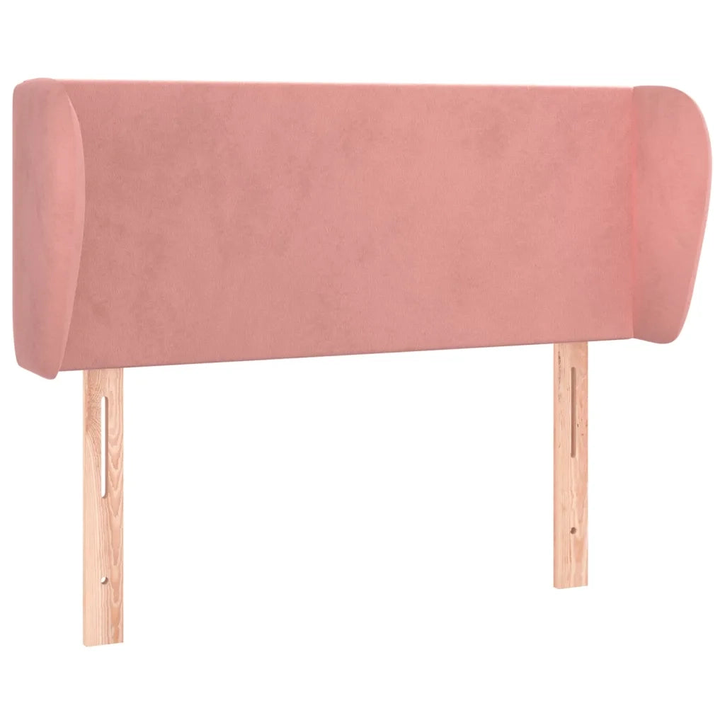 Testiera ad Orecchio-Testata con Orecchie Rosa 103x23x78/88 cm in Velluto 986211