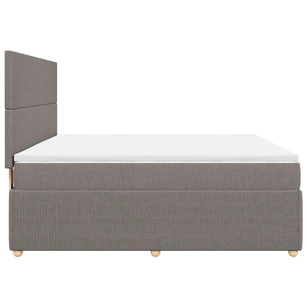 Giroletto a Molle con Materasso Tortora 180x200 cm in Tessuto