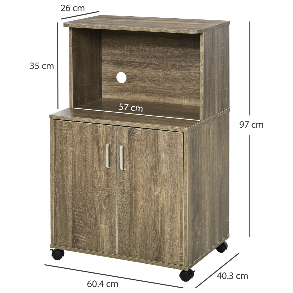 Mobile Cucina Multiuso con Ripiano ¨C Minimal ¨C Grigio 60.4x40.3x97cm