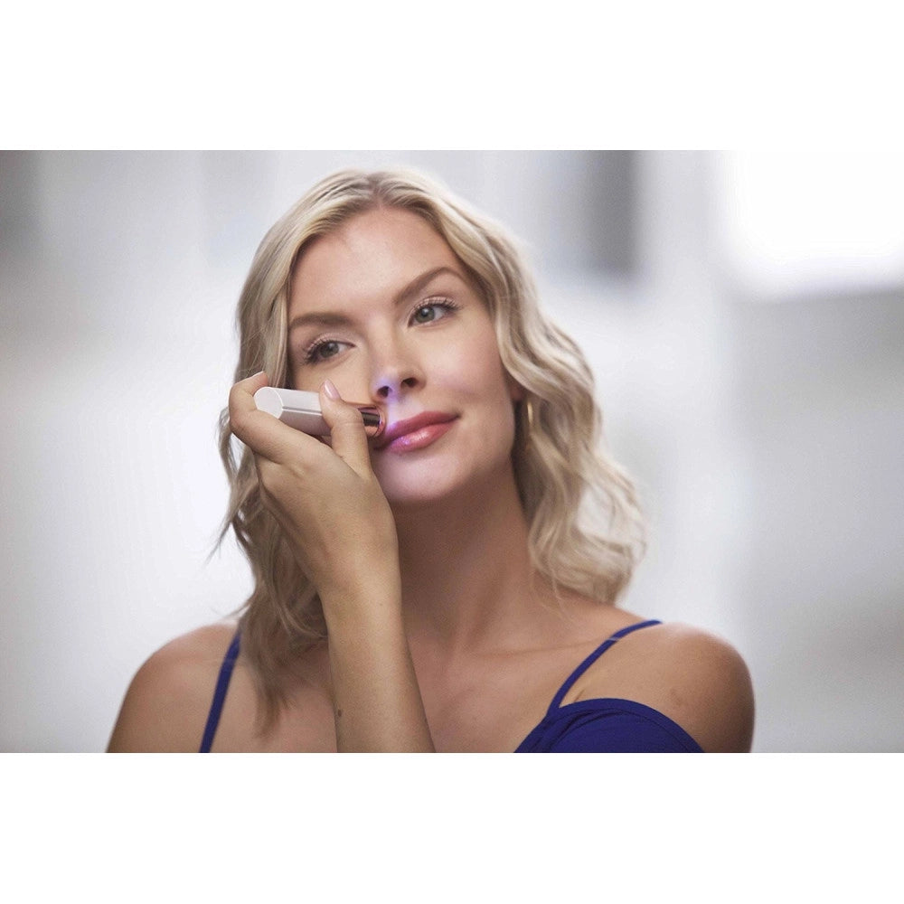 Trade Shop - Epilatore Depilatore Rasoio Donna A Forma Di Rossetto A Batteria Con Luce Led -