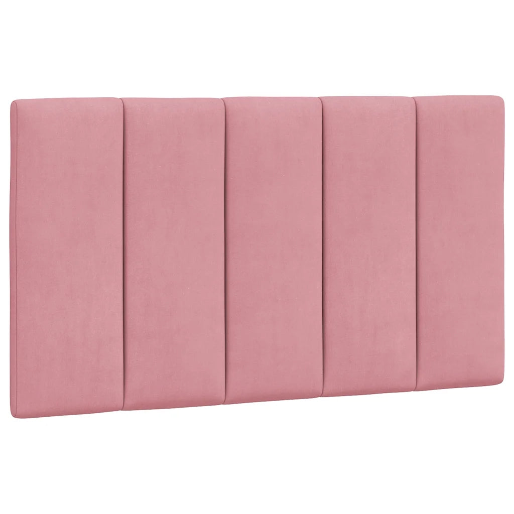 Letto con Materasso Hanko Rosa 90x190 cm in Velluto