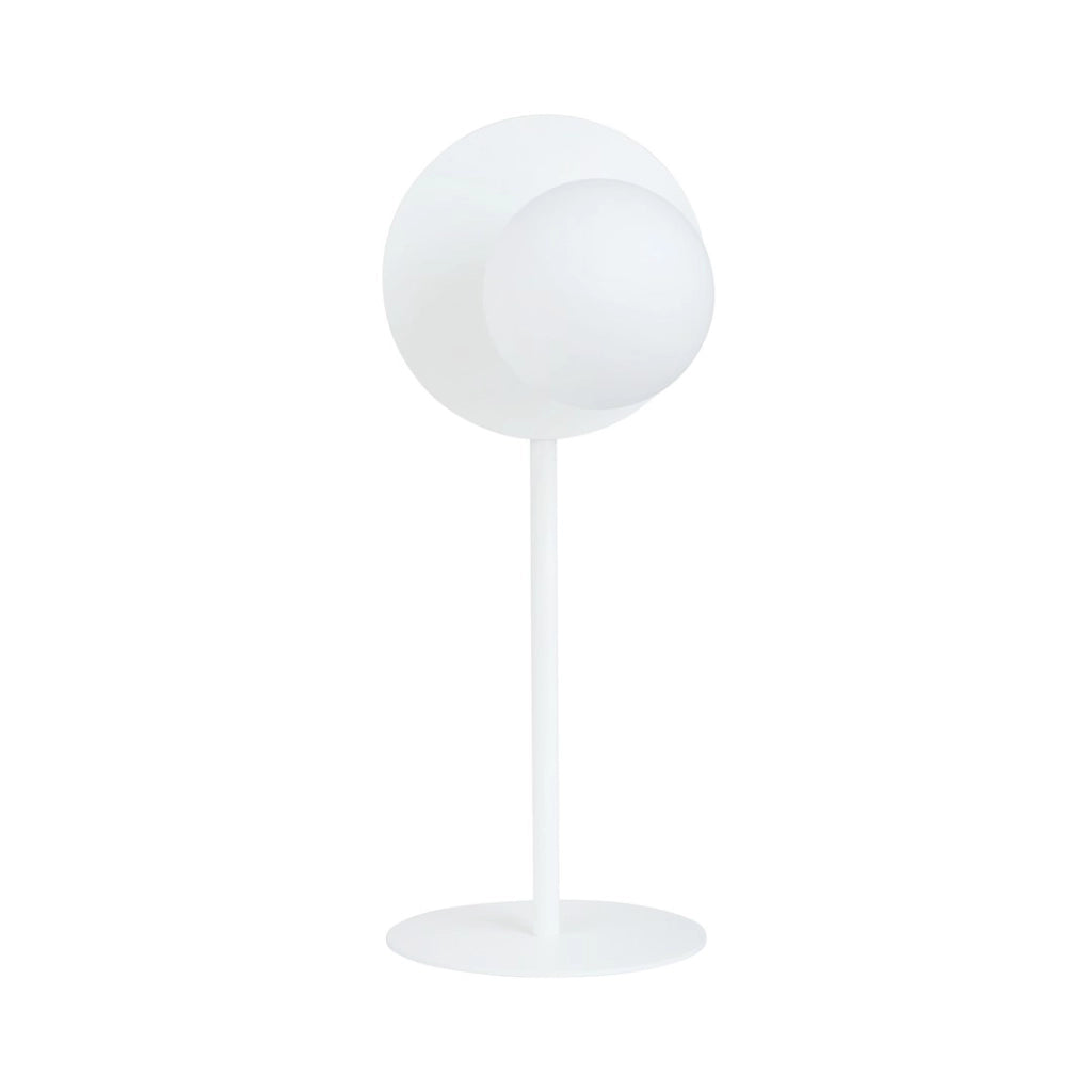 Lampada da tavolo Oslo bianca vetro opale E14 Emibig