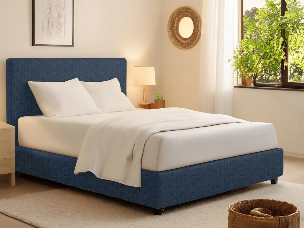 Bracknell, Letto Singolo Sfoderabile Made in Italy, blu