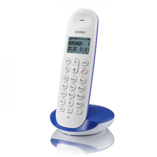 TEL. CORDLESS BRONDI LOTUS BIANCO/BLU