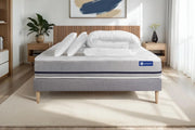Pacchetto letto completo - Materasso 200x200cm + Box spring con doghe (kit) + 2 cuscini + Piumino - Actiflex Soft