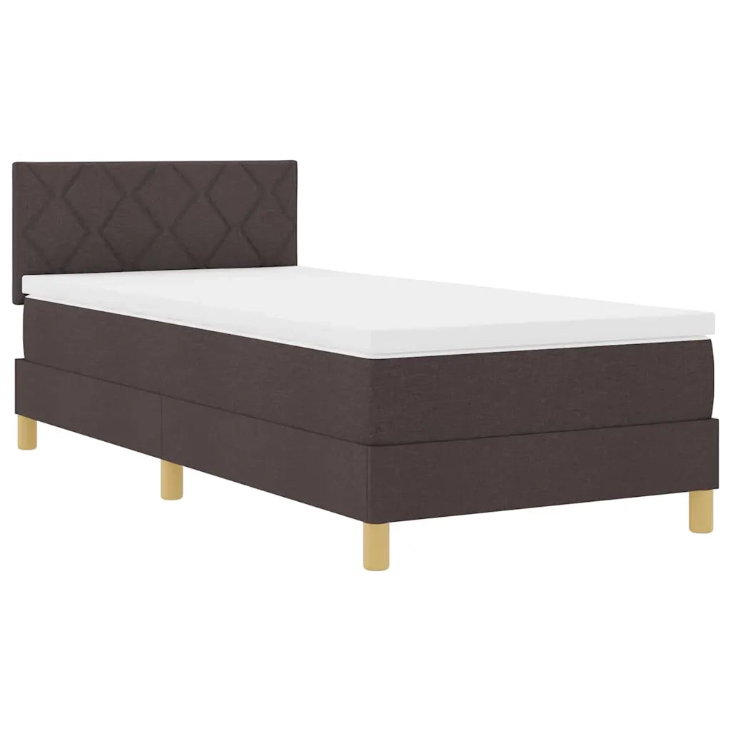 Letto a molle con cuscino Marrone Scuro 90 x 200 cm Tessuto 3338968