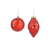 Pallina infrangibile rosso trasparente d8cm
