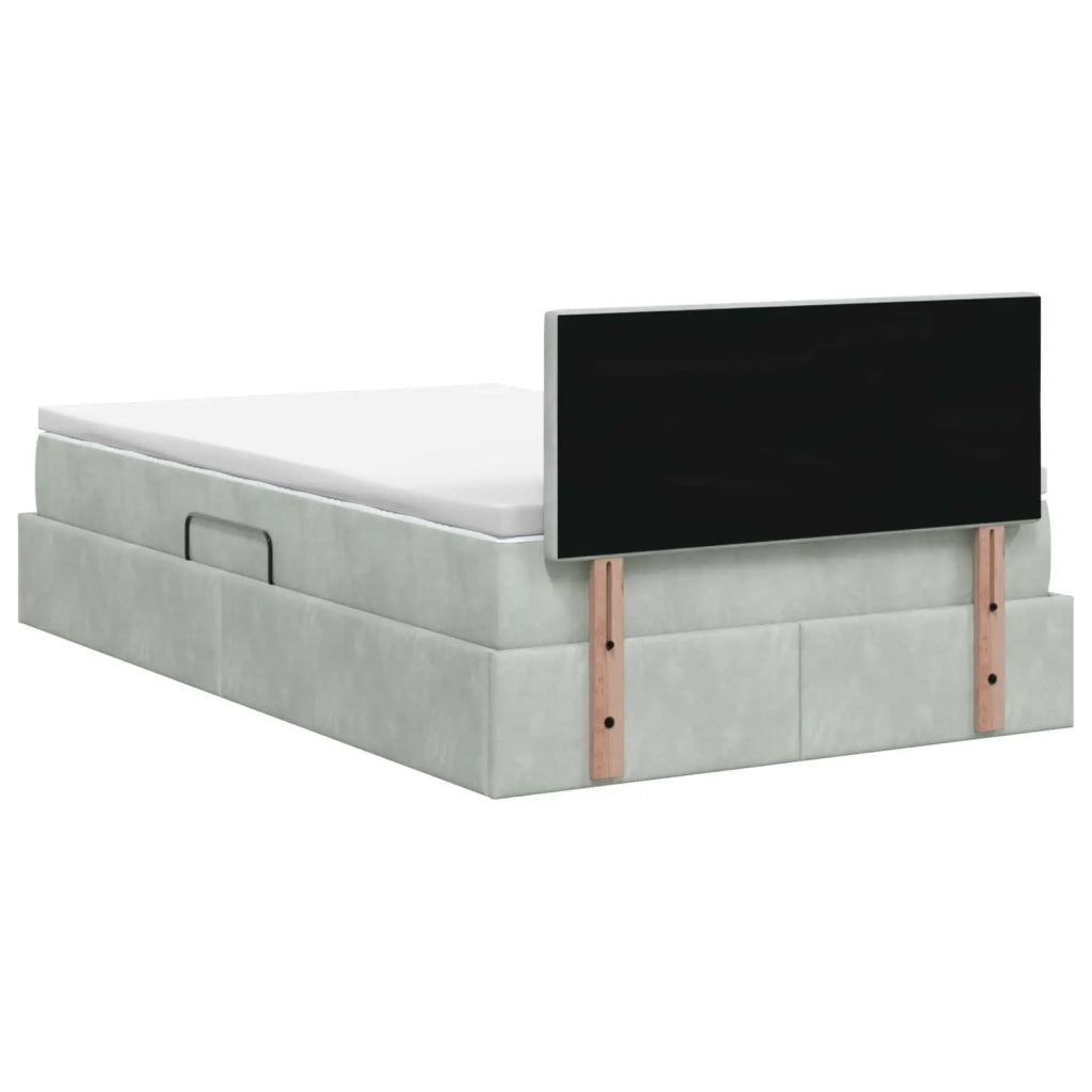 Letto con contenitore LED e materasso Grigio Chiaro 3459300