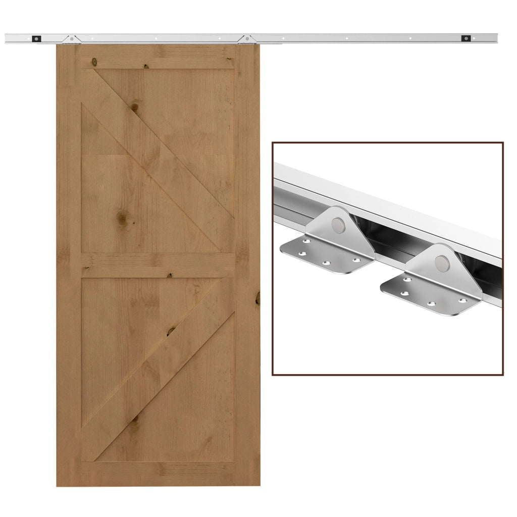 Kit Porta Scorrevole con Rulli e Guida ¨C Minimal ¨C Metallo 186x3x4 cm