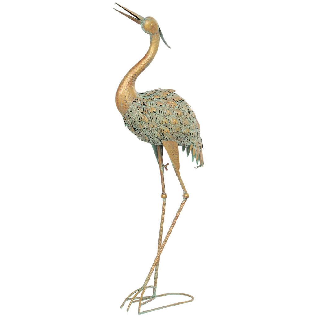 Statua Airone Giardino ¨C Minimal ¨C Metallo 90 cm Multicolore