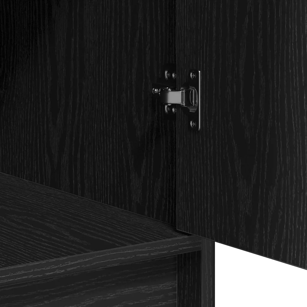 Credenza Rovere Nero 40 x 40.5 x 75 cm Legno multistrato 865065