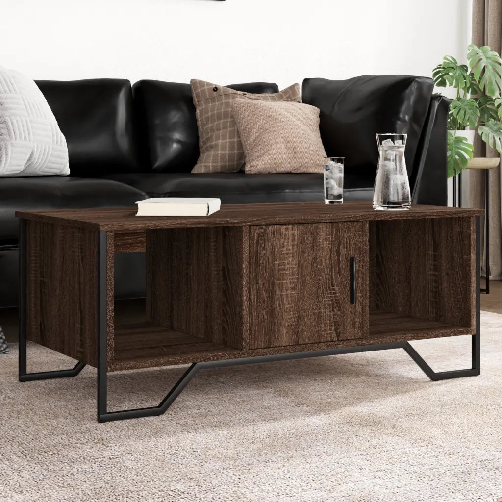 Tavolino salotto | Tavolino da caff¨¨ | Tavolino da Soggiorno Rovere Marrone 100x51x40 cm Legno Multistrato