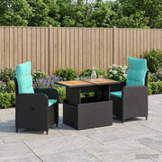 Set da pranzo per esterni 3 pz polyrattan 3422410