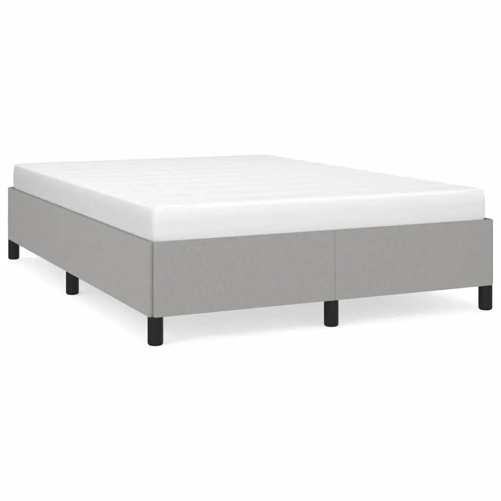 Letto matrimoniale | Letto per adulti | Giroletto senza Materasso Grigio Chiaro 140x190 cm Tessuto