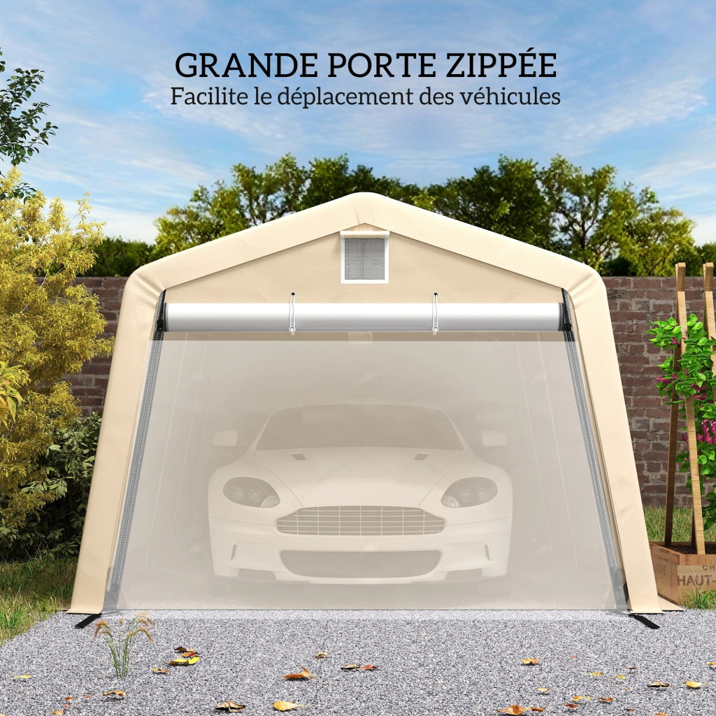 Tenda Garage Carport ¨C zephmum ¨C 6,2x3,3x2,4 m Acciaio Galvanizzato PE 150 g/m2