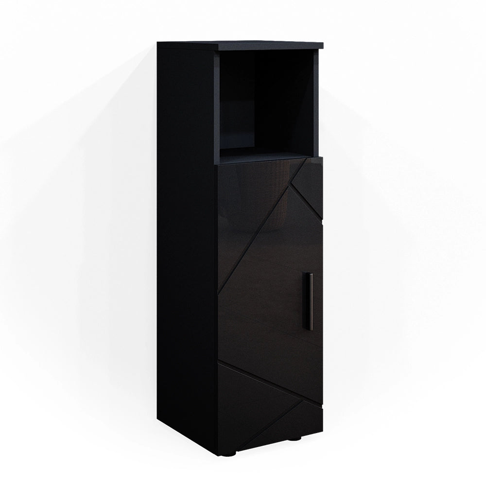 Mobiletto bagno Irma Antracite lucido 30 x 95 cm Vicco