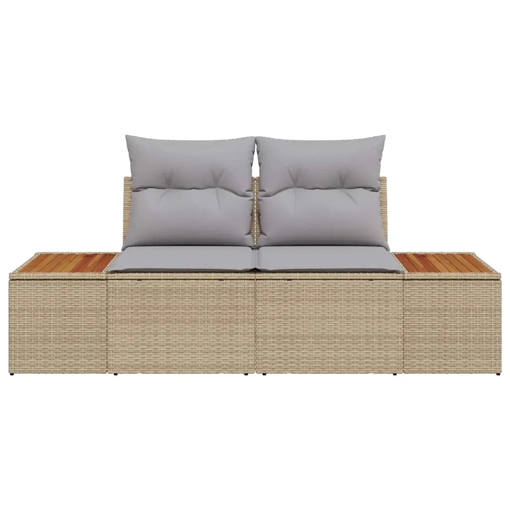 Divano da giardino Beige 184 x 62 x 85cm polyrattan 42006820