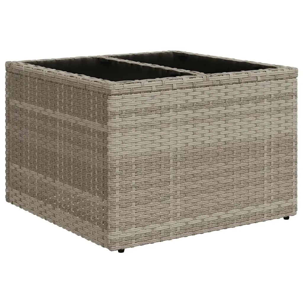 Set Divani da Giardino 7pz con Cuscini Grigio Chiaro Polyrattan 3222871