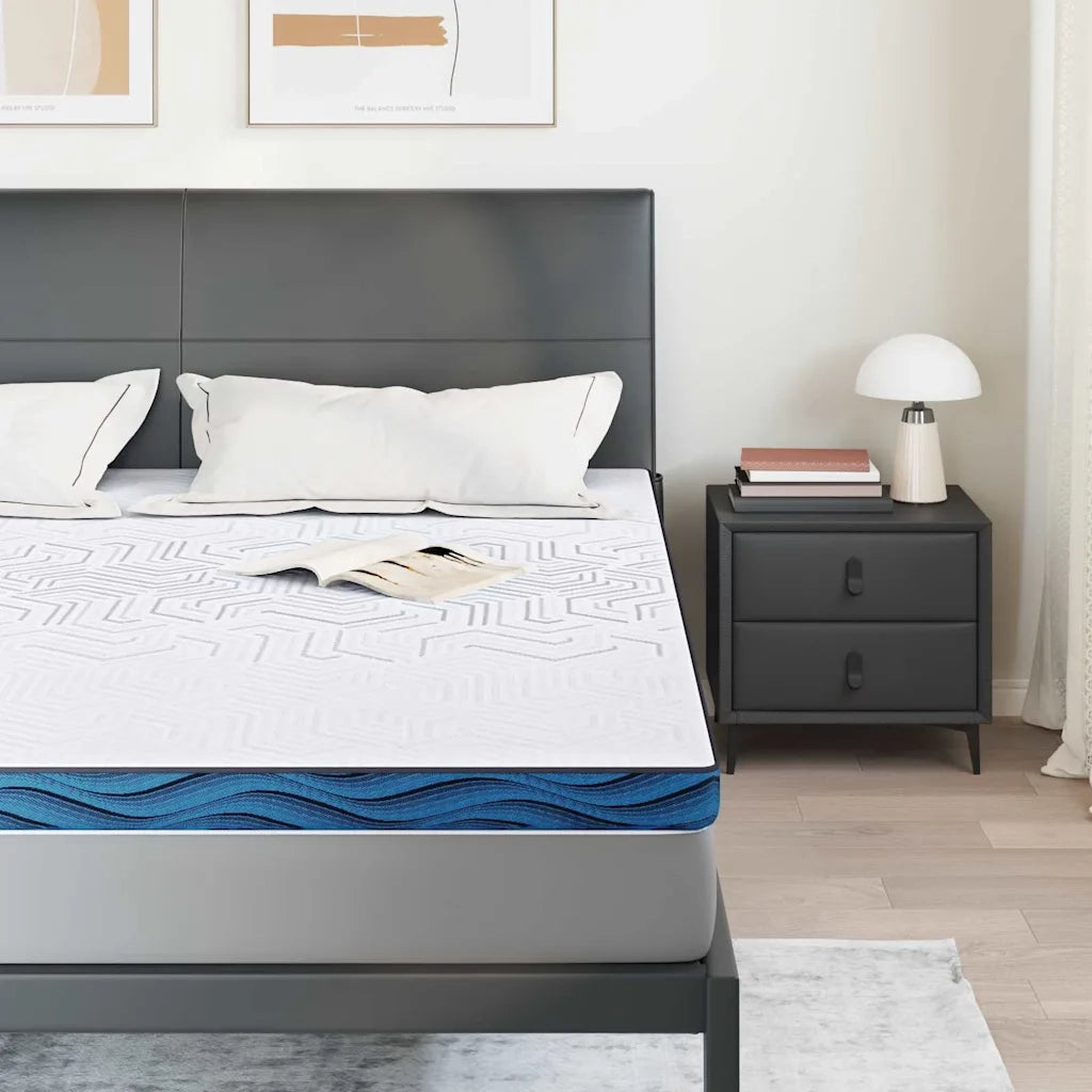 Topper per materasso Bianco 180 x 200 cm Tessuto Jacquard 4106273