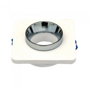 V-TAC VT-862-CHW Portafaretto LED da Incasso Quadrato GU10 e GU5.3 (MR16) Corpo in Gesso Bianco con e Metallo Cromato - SKU 3119