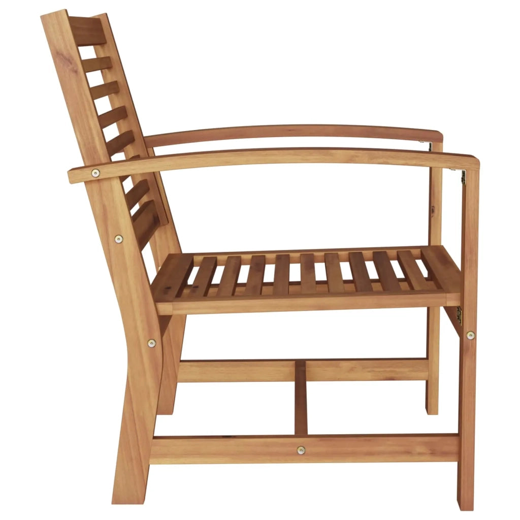 Sedia 2 Pezzo Marrone 65 x 60 x 76,5 cm Legno di teak solido 42006402