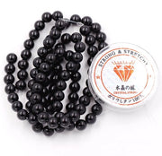 Kralen con corda per l'assemblaggio di accessori per DIY Pietre energetiche per bracciali terapeutici 4 mm = 180 pezzi e 1 rotolo di corda Onice 4 mm