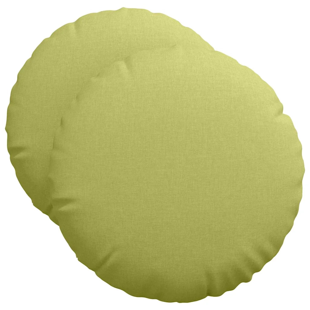 Cuscini per Seduta 2 pcs Verde chiaro Ø50 x 19 cm Tessuto 42014167