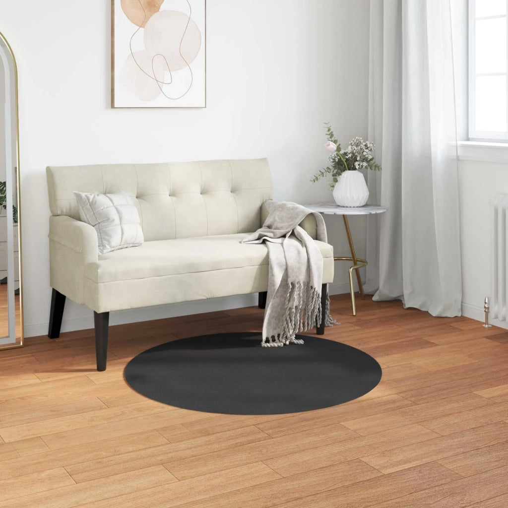 Tappeto antiscivolo in sintetica di coniglio OLITE Nero 42021735