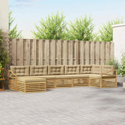 Set di divani da esterno 7 pz Bianco e Beige 3390863