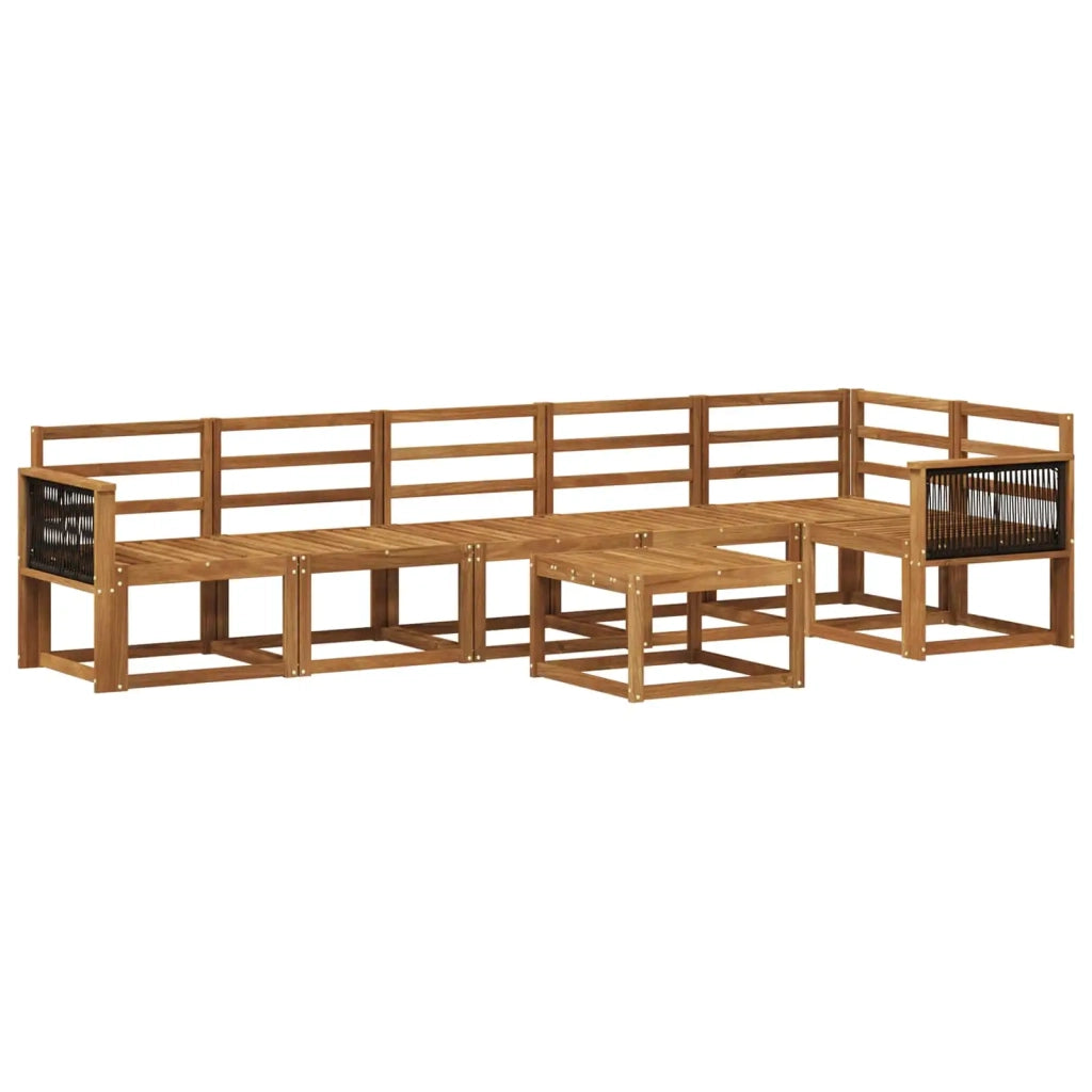 Set di divani da esterno 7 pcs Naturale