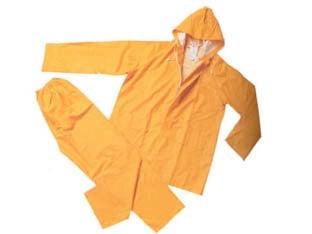 IMPERMEABILE GIACCA/PANTALONE IN PVC BISPALMATO PLP GIALLO  tg. XXL    EXCEL