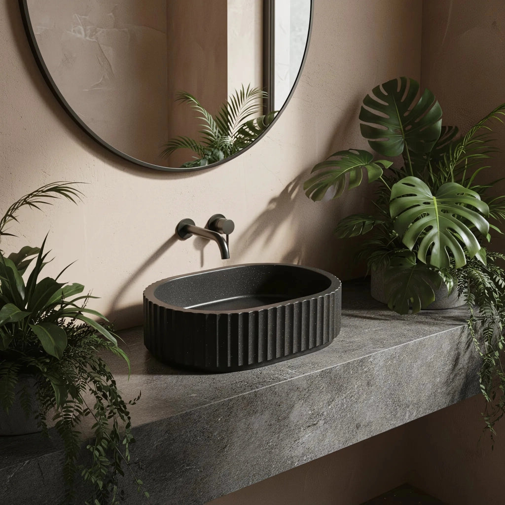 Lavabo Da Appoggio Rea Margaret Black