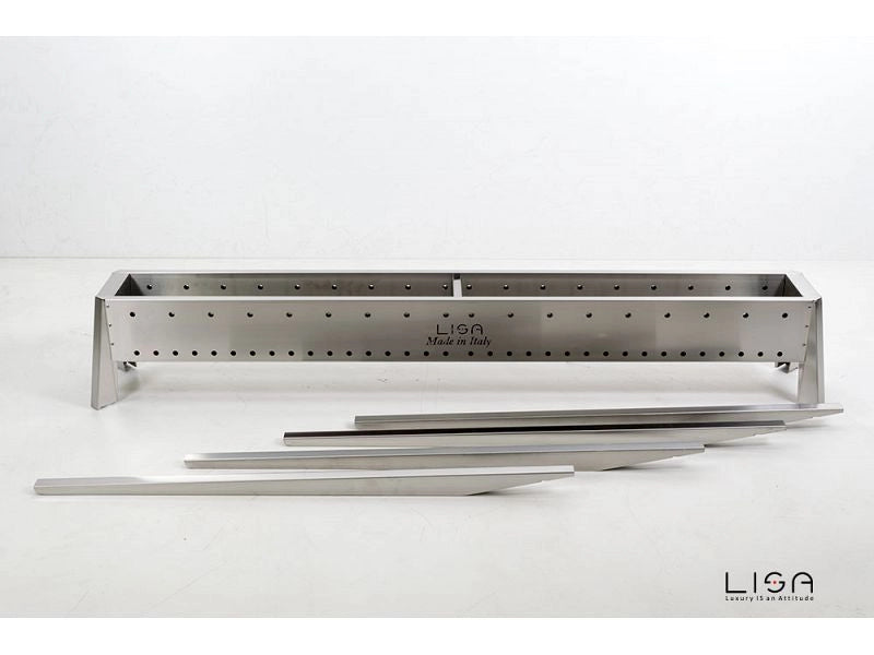 Barbecue a carbone per arrosticini Lisa Miami 1500 in acciaio inox