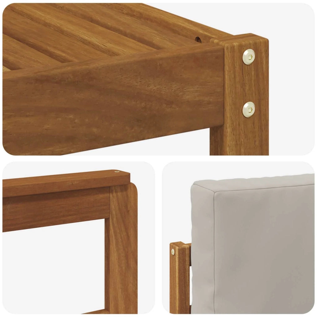 Set di divani da esterno 9 pcs Grigio Naturale e Chiaro 3366839