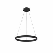 Lampada a sospensione anello LED 60W nera dimmer Italux