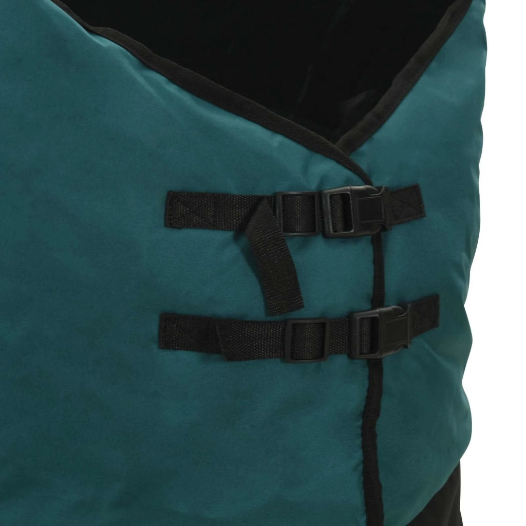 Coperta per Cavalli Verde Scuro e Nero 85 cm Poliestere CFW2330575