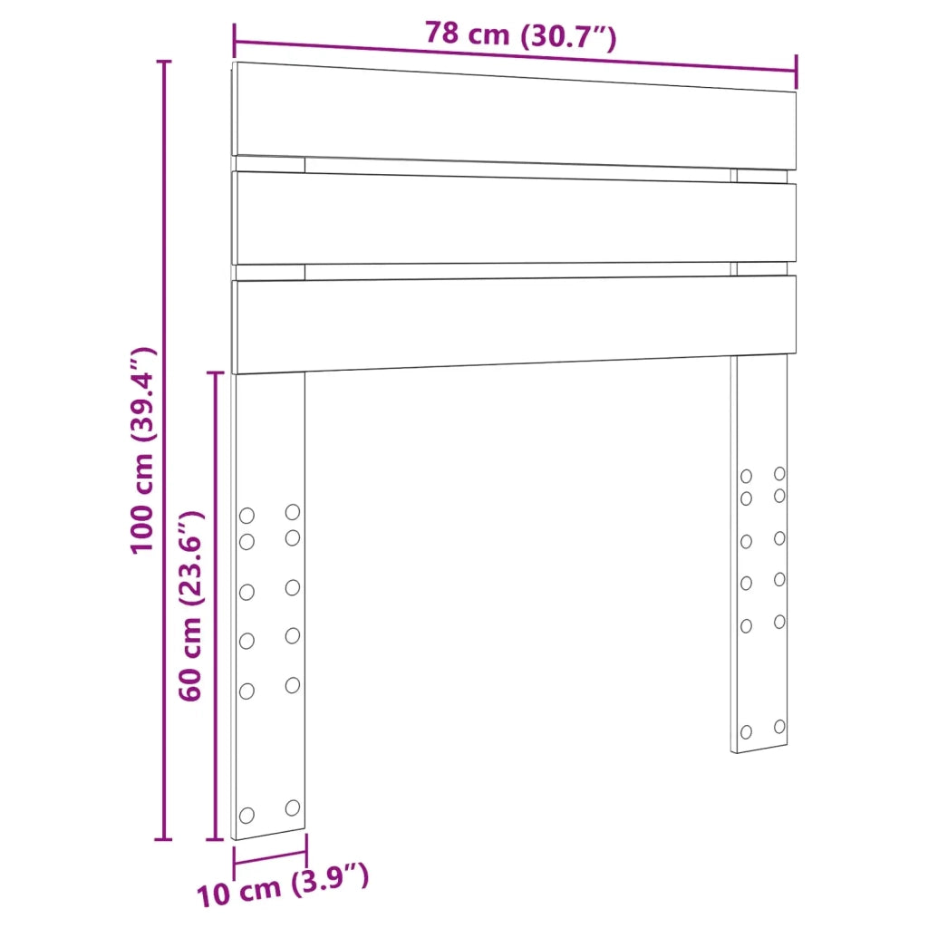 Testiera | Testata Grigio cemento Legno multistrato