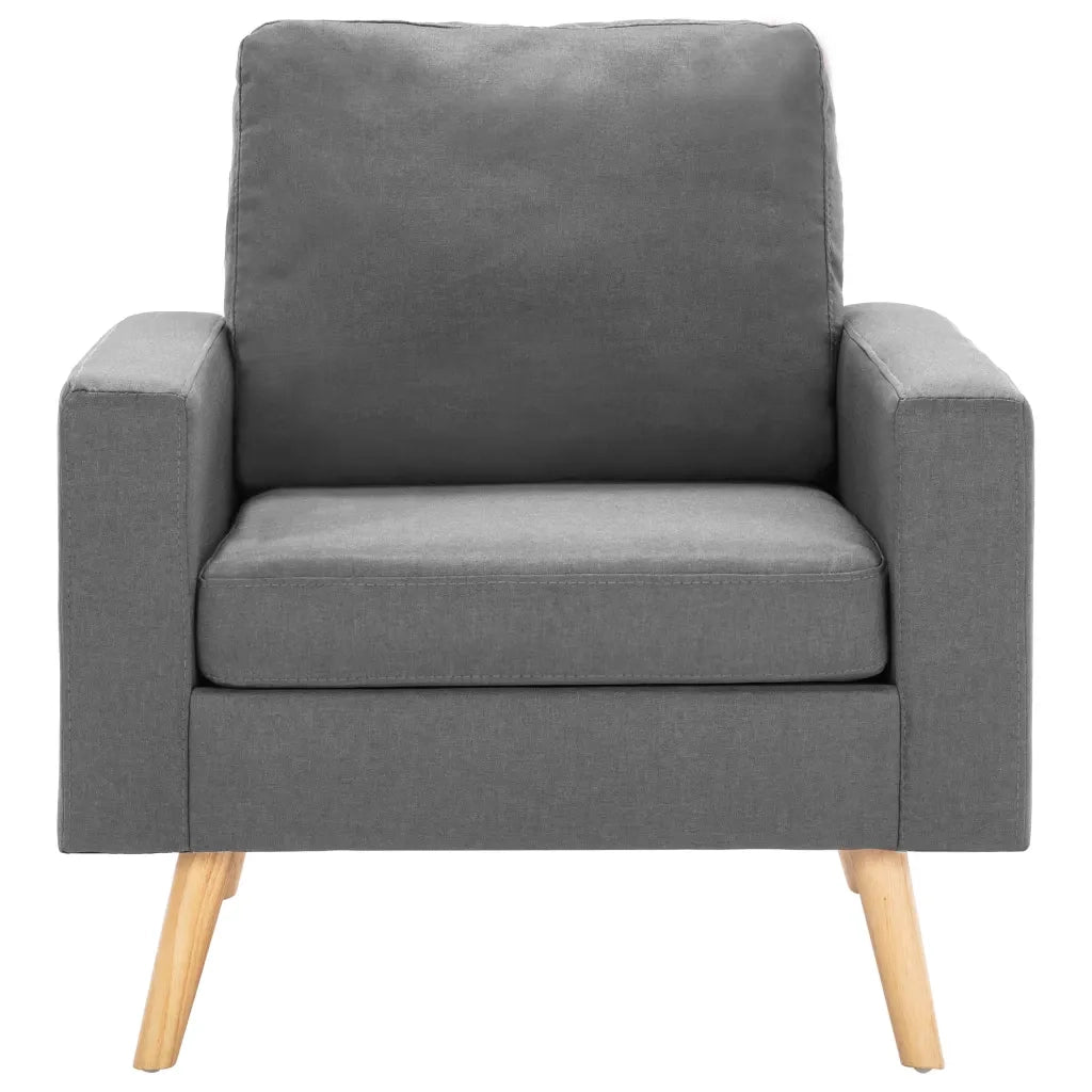 Set di Divani 2 pz in Tessuto Grigio Chiaro 3056614