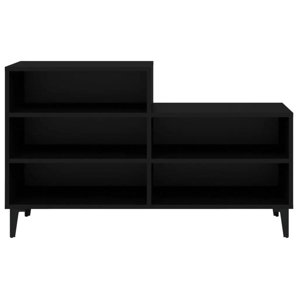 Scarpiera | Mobile per scarpe Nera 102x36x60 cm in Legno Multistrato